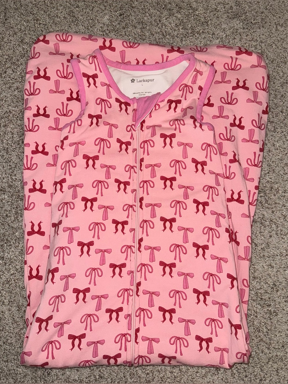 Larkspur Pink Bow Sleep Sack